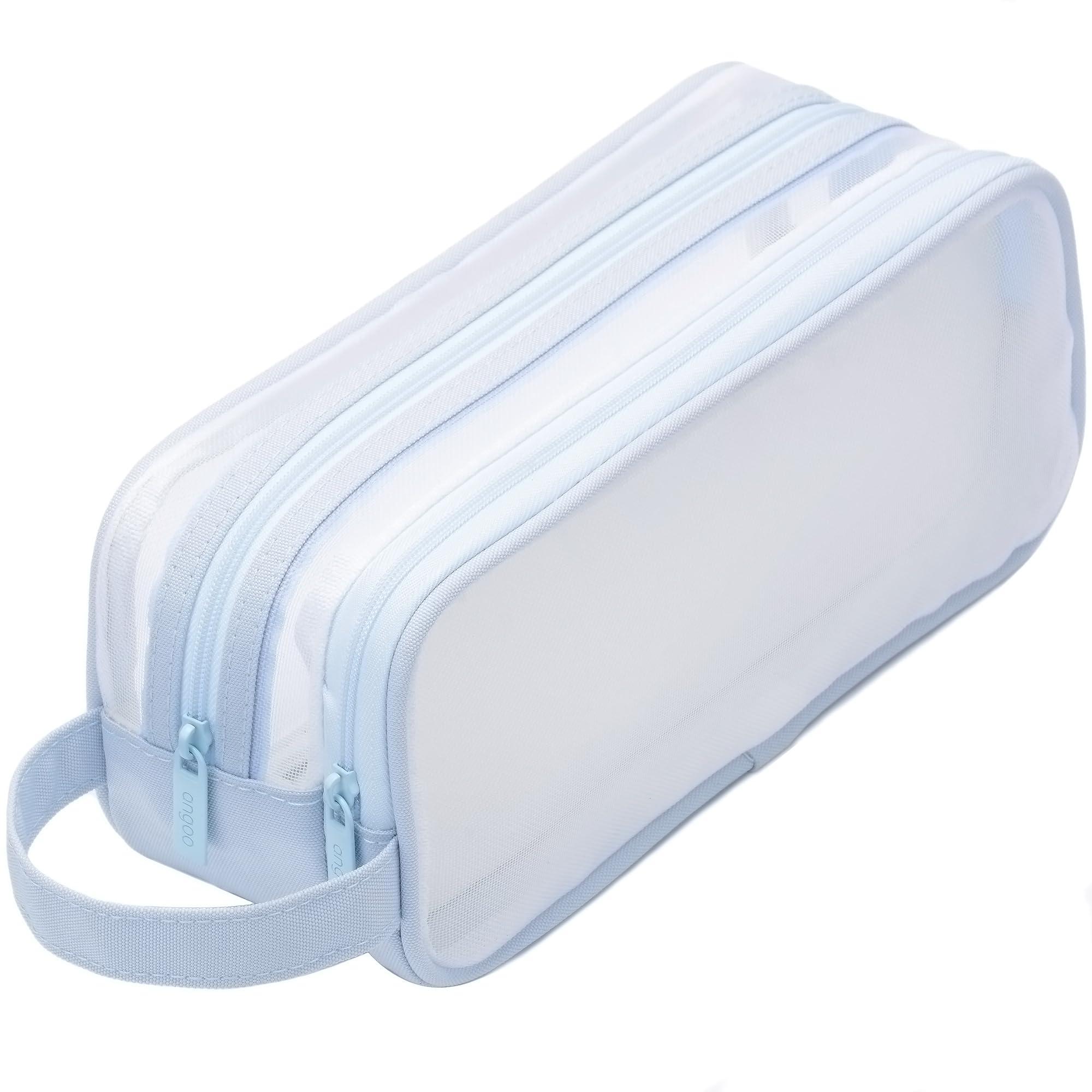 BenPo bar Clear Mesh Large Capacity Pencil case with compartments Cute Aesthetic Pencil Pouch for Girls Kids Boys Adults School Pen Bag Organizer Big Special Pencil Bags with Zipper Pencil Pouches