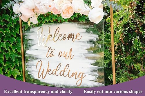 Miniatura 3 de Hojas de plexiglás de 12 x 12 pulgadas (paquete de 5) - Paneles de PET para manualidades, marcos, letreros, ventanas, mesas, pintura. Hoja de