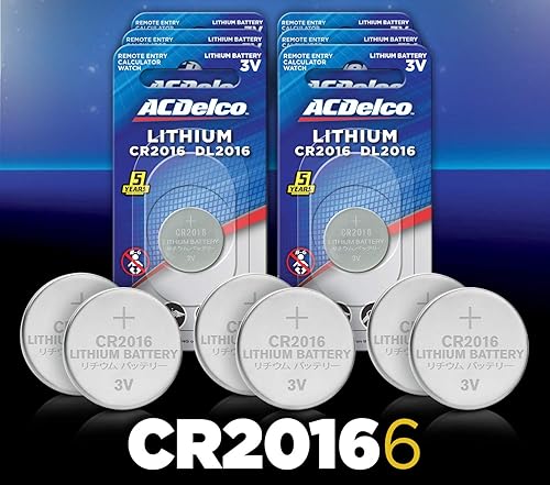 Miniatura 8 de ACDelco - 24 pilas CR2016, batería de litio de 3 V con botón para reloj y electrónica pequeña, 5 años de vida útil