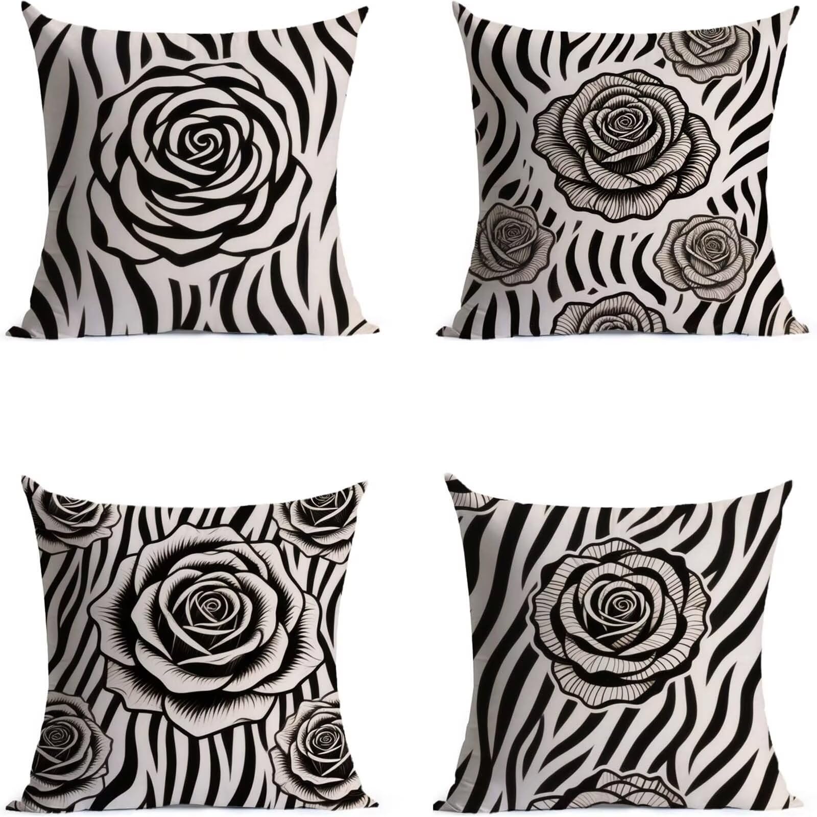 Kopfkissenbezug Black and White Outdoor 60x60cm Kissenbezug THDZ-2239