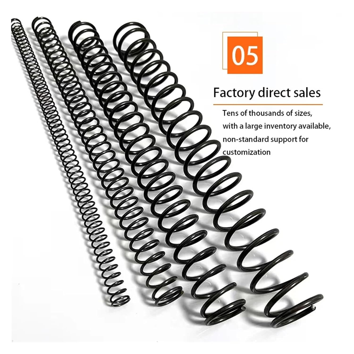 300MM Extended Compression Spring, Diameter 1.5-4.0mm, Outer Diameter: 10-27mm, 65MN Steel,Spiral Coils(12MM_2.5MM)