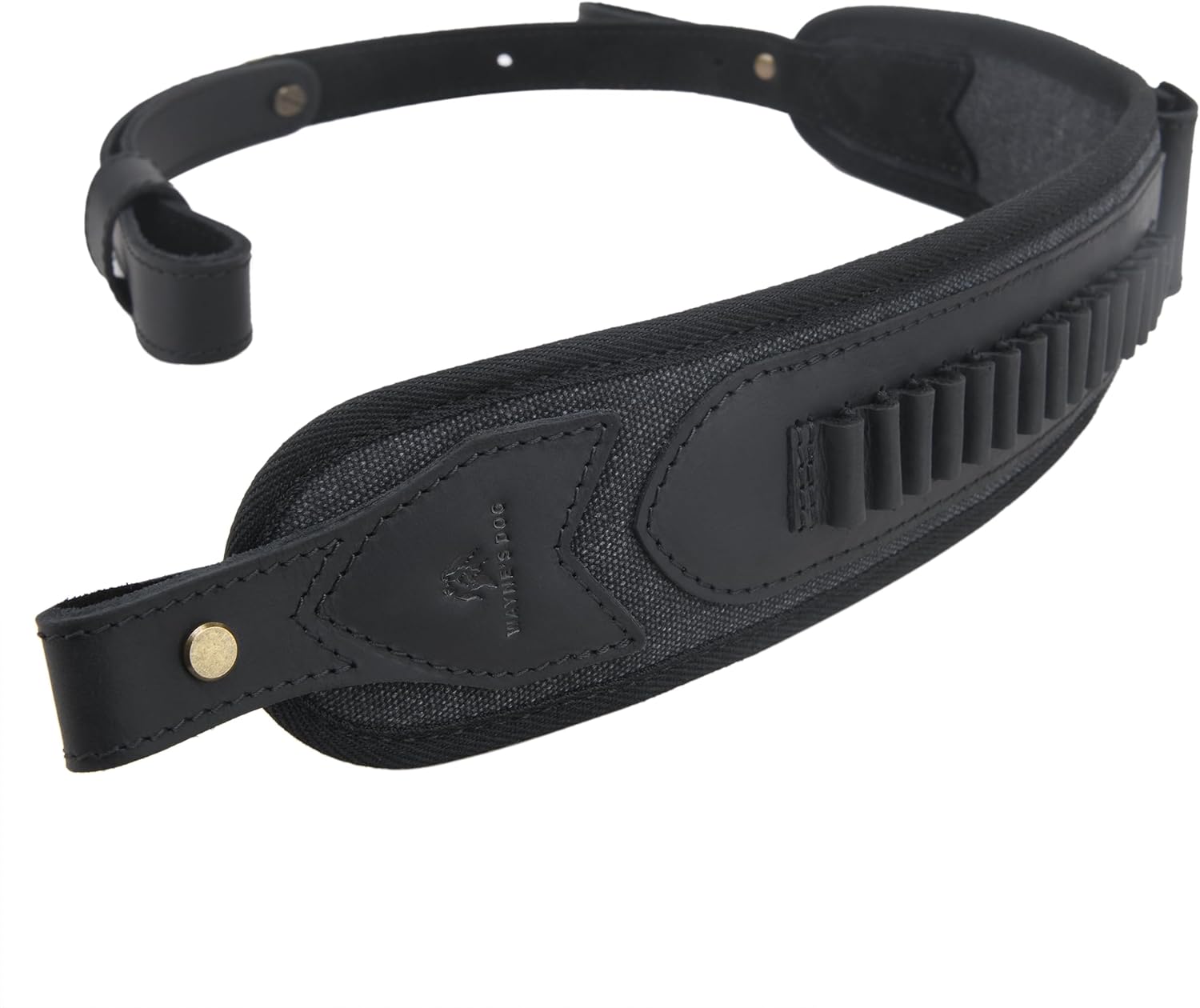 Cartridge Sling for Rifle 17HMR.22LR.22MAG Shell Holder Shoulder Straps Henry 22 (Black Sling+Swivels)