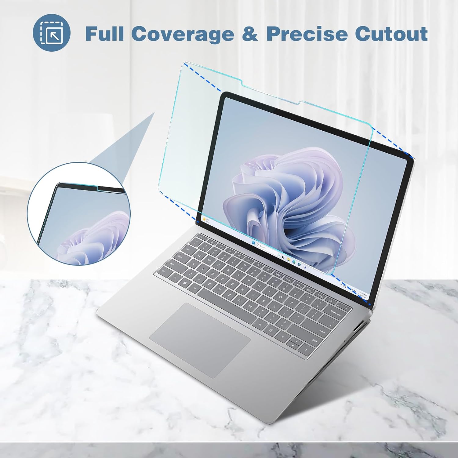 ProCase 1 Pack Tempered Glass Screen Protector for 2023 Microsoft Surface Laptop Studio 2 / Surface Laptop Studio 2021 14.4 Inch, Super HD Transparency Screen Film Guard for Surface Laptop Studio 14.4