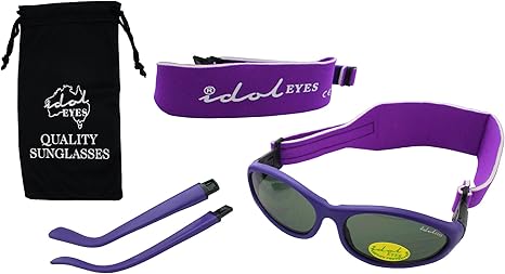 Idol Eyes Baby,Clothing,Baby Boys 0-24m,Accessories,Sunglasses Baby Wrapz 2 Convertible Sunglasses 0-5 Years With 2 Headbands & Attachable Arms (Purple)
