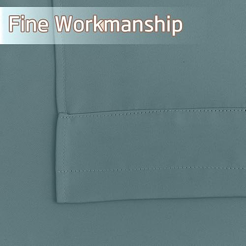 Vista 97 de NICETOWN Paneles de cortina opacas para ventanas pequeñas, con aislamiento térmico, oscurecimiento de habitación, bolsillo para barra, para cubrir