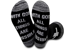 Inspirational Bible Socks for Men: Cross Embroidered with Bible Verse for Comfort and Encouragement
