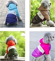 Vista 6 de Chaleco de Perro Abrigo de Invierno para Perros Pequeños Niños Niñas, Chaquetas de Plumón para Perros Sudadera con Capucha para Cachorros Sudadera