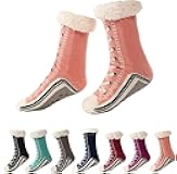 Ultra-Thick Cashmere Slipper Home Socks, Non Slip Slipper Socks Cashmere Slipper Socks Shimmery Christmas