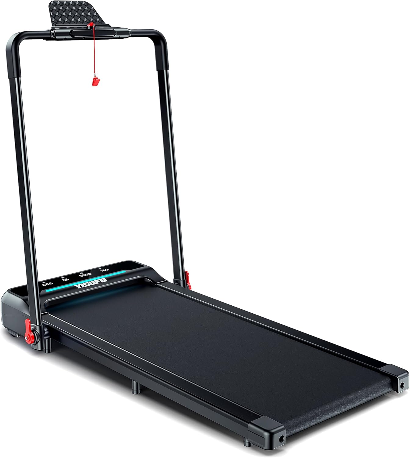 Costway Walking Pad With 265 Lbs Capacity Remote Control And LED Display Under Desk Treadmill Gray In The Treadmills Department At - View #6