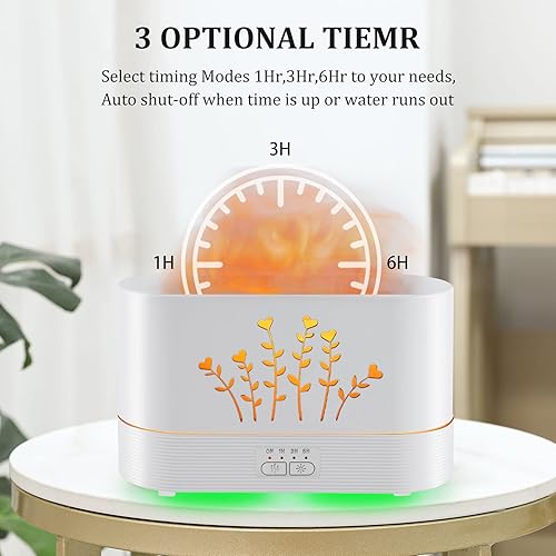 Miniatura 4 de Difusores de llama RGB para aceites esenciales, humidificador de aroma mejorado para habitación grande, 10.1 fl oz, control remoto para hogar