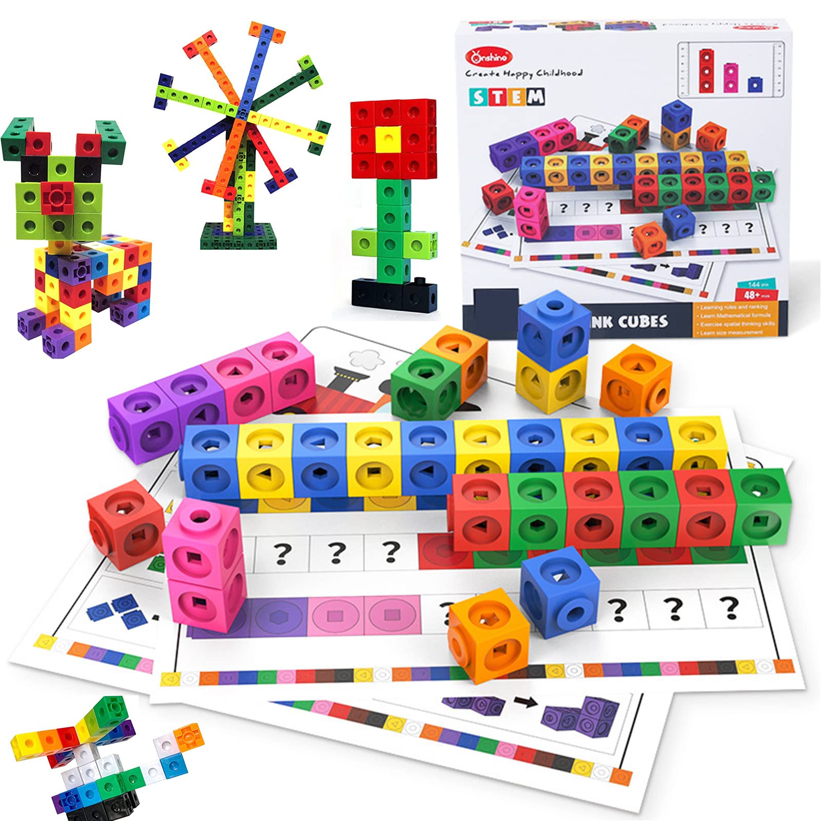 Buy VUCATINMath Cubes for Kids Manipulatives with Activity Cards