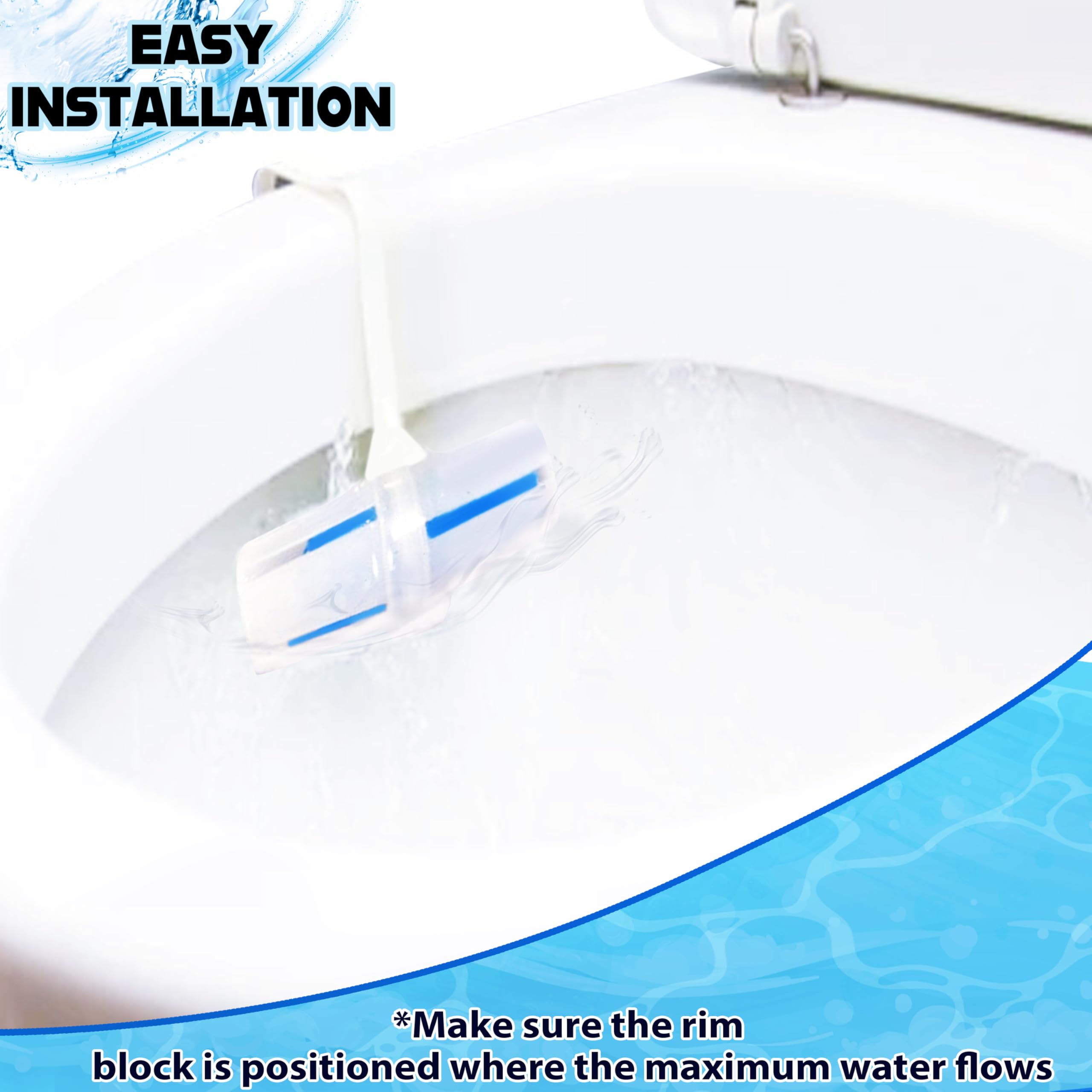Bily Solid Toilet Rim Block Ocean | 3 * 40g Value Pack| Powerful Foaming and Cleaning | Prevents Limescale and dirt buildup | 24 * 7 Fragrance and Freshness| 4 Function Formula - Image 3 thumbnail