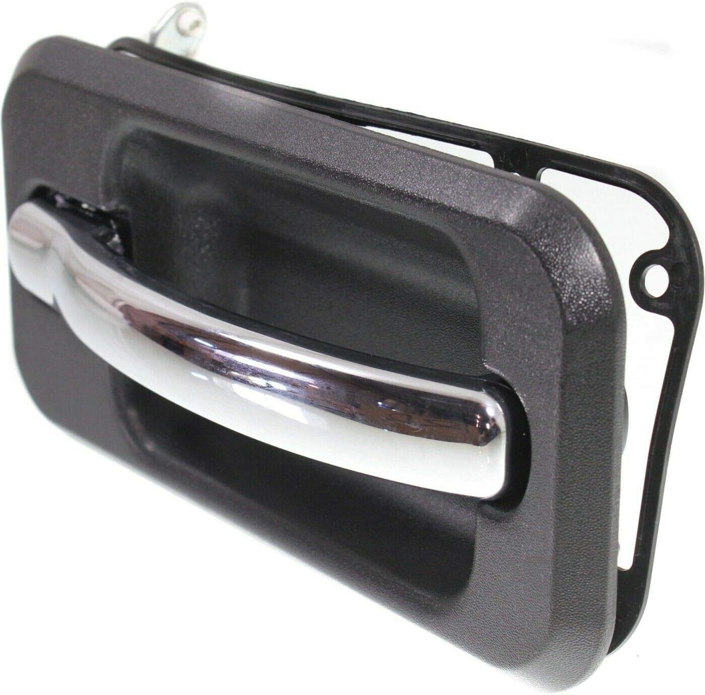 Door Handle Rear Passenger Side Black with Chrome Lever Exterior for 2003-2009 Hummer H2 Direct Replacement 25845865