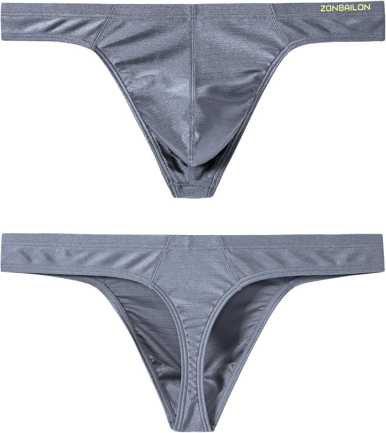 JINSHI Men's Thong Underwear Sexy Ice Silk Glossy G String Male Athletic Thongs T Back For Men Bikini Briefs