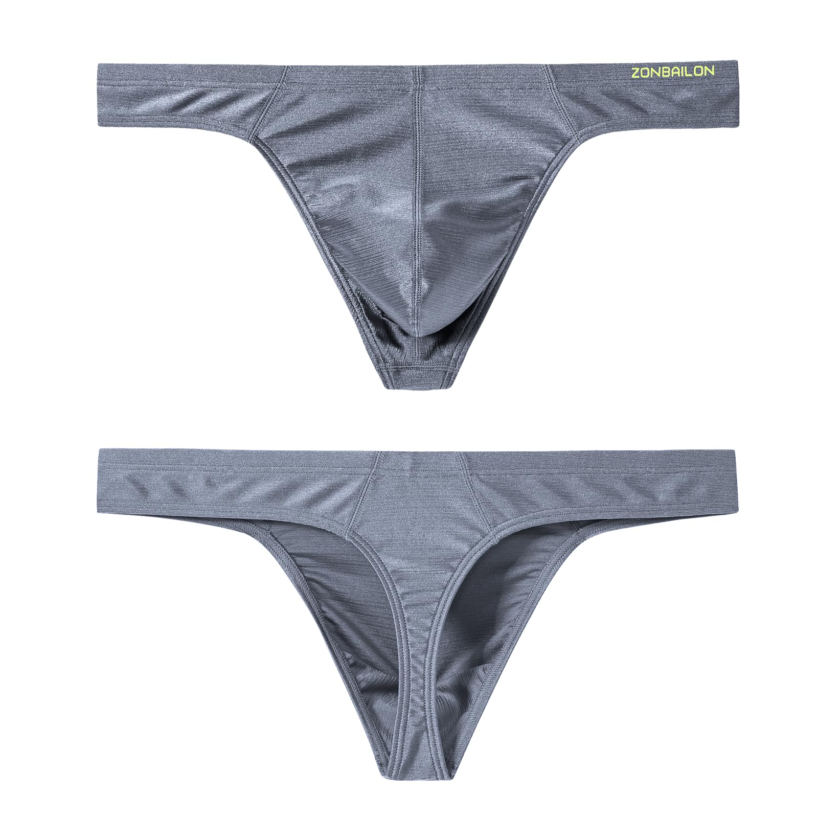 JINSHIMen's Thong Underwear Sexy Ice Silk Glossy G String Male Athletic Thongs T Back For Men Bikini Briefs