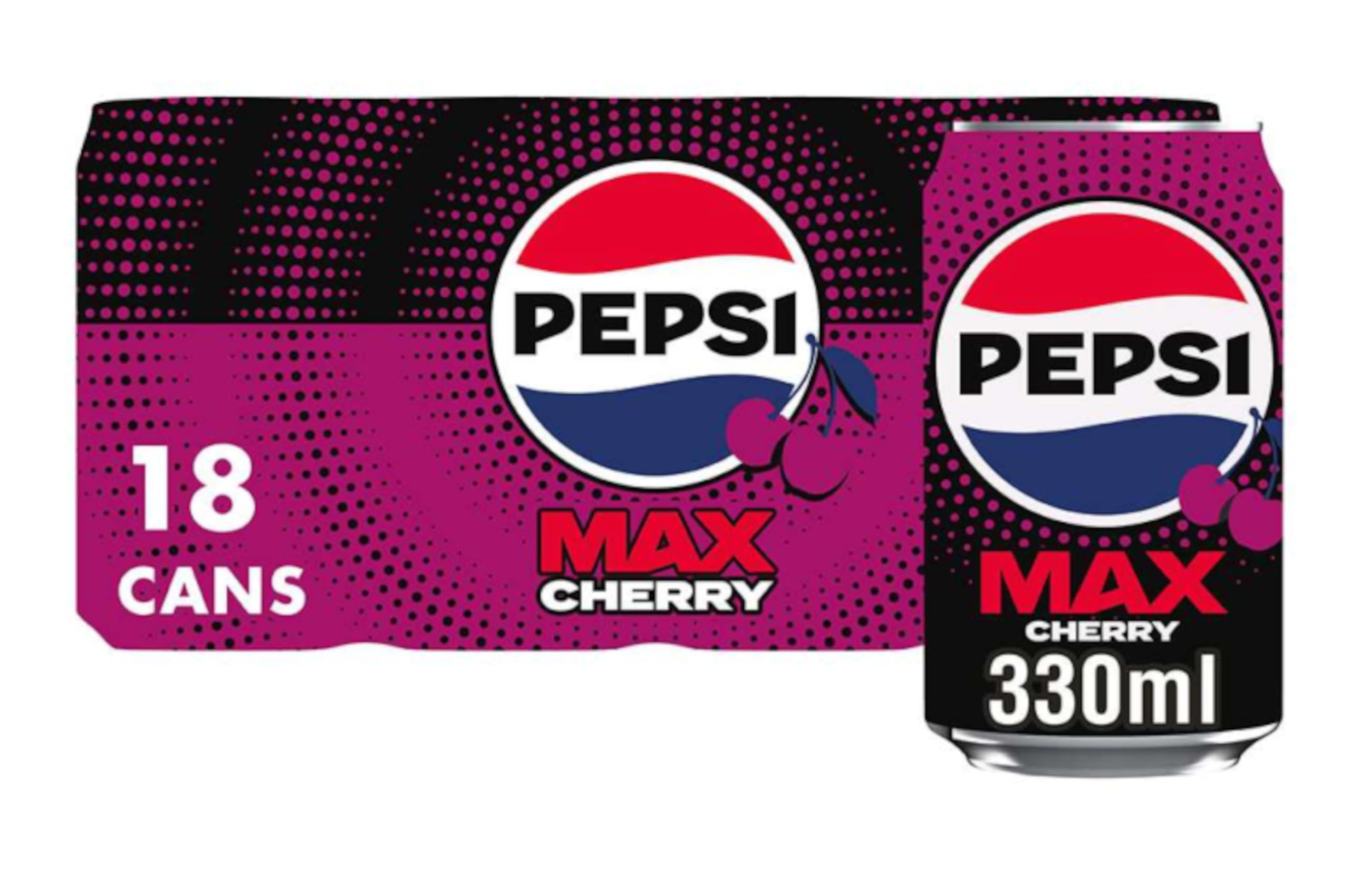 Pepsi Max Cherry 18 X 330 Ml Multipack (330 Ml Each), 18 Pack