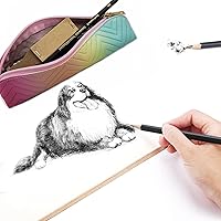 Vista 5 de Heshengping 26 Pack Sketching Set Drawing Pencils Kit Art Supplies Include Graphite Charcoal Professional Pencils Set Cute Portable case for Artists