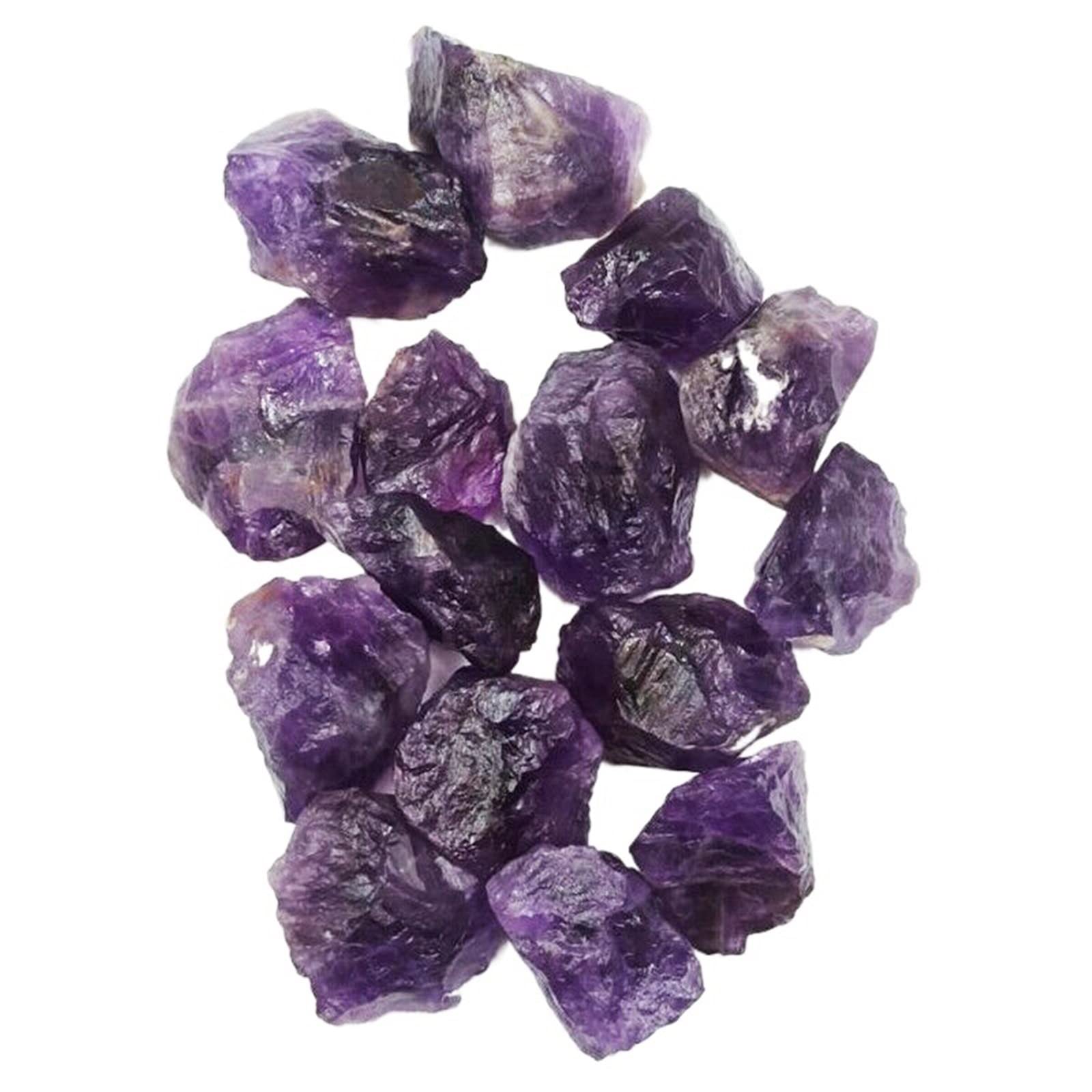 GURSAC Crystal Rough 100g Bulk Natural Amethyst Raw Stones Purple Rough Quartz Crystal Gemstone Specimen Home Decoration