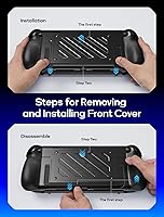 Vista 9 de JSAUX Protective Case for Nintendo Switch 2, Split Design with TPU Frame & PC Front Cover, Ergonomic Non-Slip Grip, 10-Game Card Storage, Kickstand