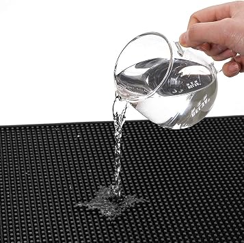 3Pcs Bar Mat - Nonslip Coffee Bar Mat, Flexible Bar Mats for Countertop, Barber Mats for Clippers Bar Mat for Home Bar Restaurant Service Mat (3Pcs, 12×6 inch, 18×12 inch, 24×12 inch)