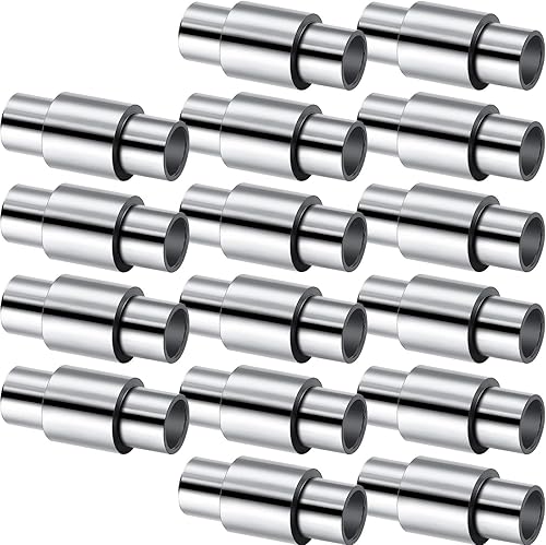 Mudder 16 piezas de espaciadores de patines en línea eje de rodamiento espaciador de velocidad de aluminio para rodillos de ejes de 0.236 in