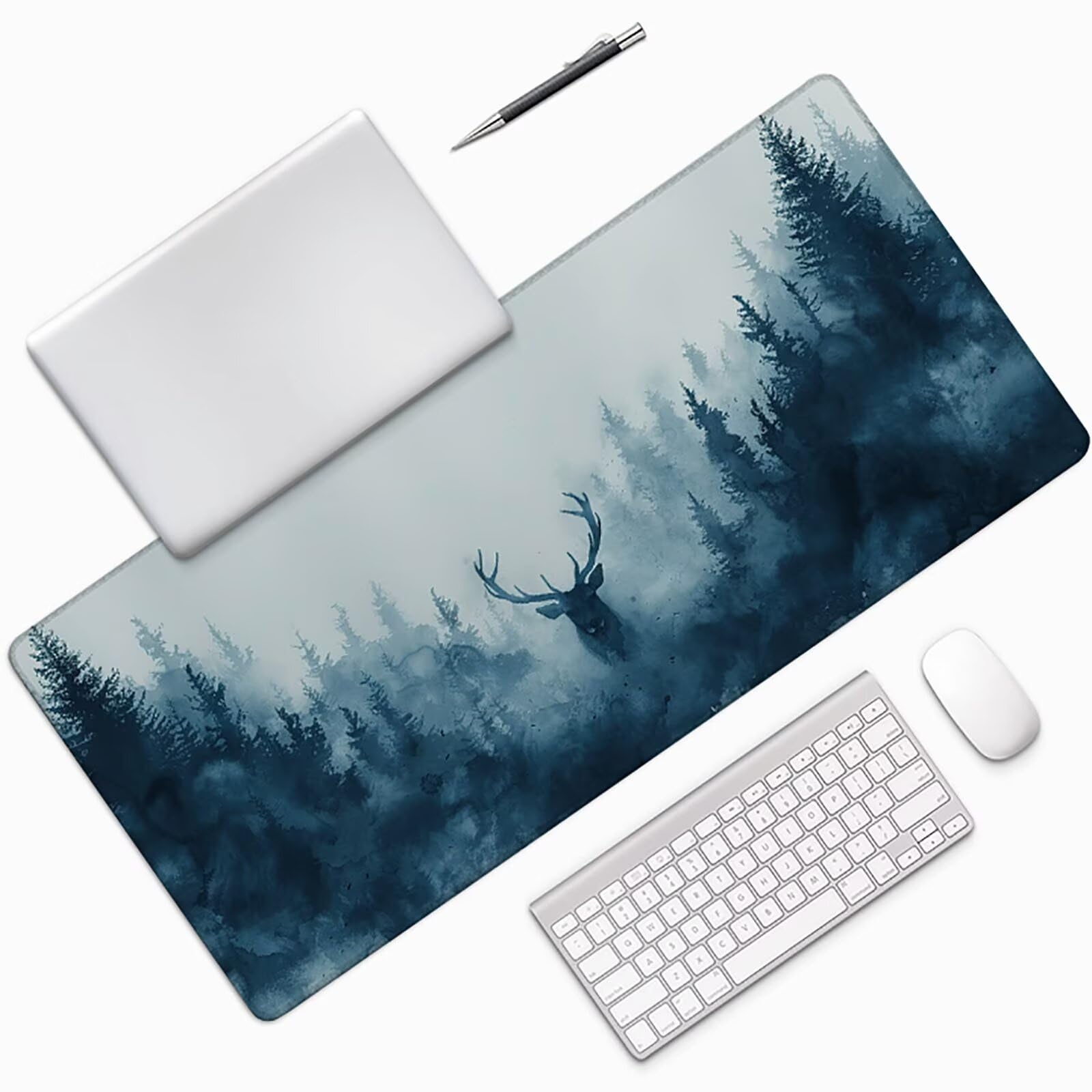 Animale Tappetino Mouse Gaming xxl 1000 x 500 mm, Tappetino Scrivania Grigio Con Bordi Cuciti, Presa Stabile su Superfici Lisce, Impermeabile Antiscivolo Mouse Pad per Gaming Accessori Regalo v2-202