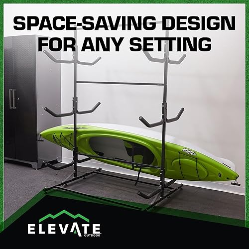 Miniatura 5 de Black Widow Elevate - Estante de almacenamiento de doble cara para 6 kayaks y SUP