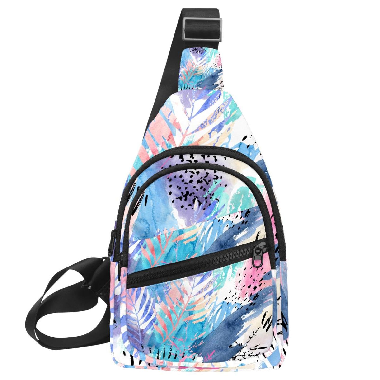 Bandolera cruzada de gran capacidad y diseño multicolor para viajes cómodos 7