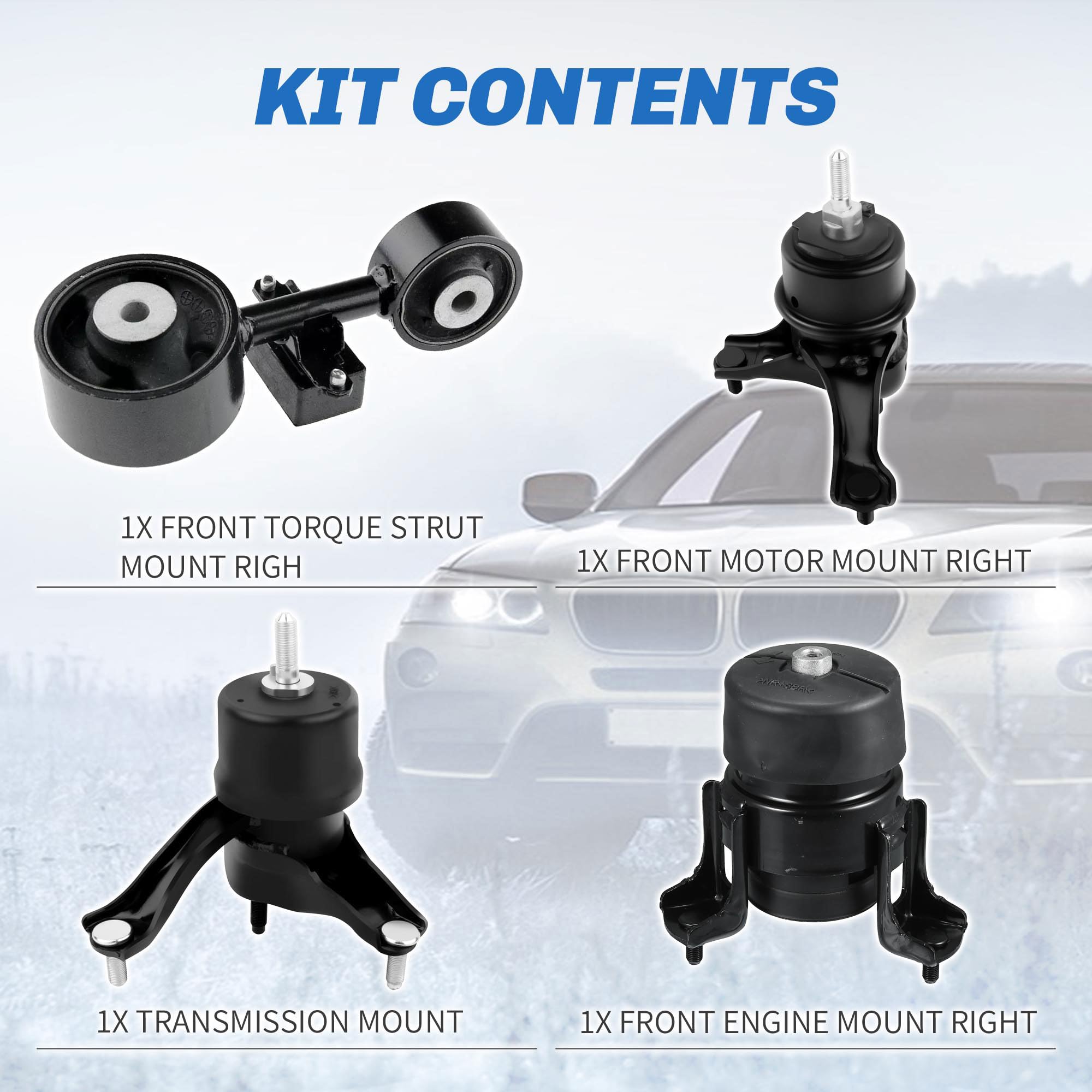 Soportes De Motor Y Trans Compatibles Con Camry 2012-2017 2. | Meses