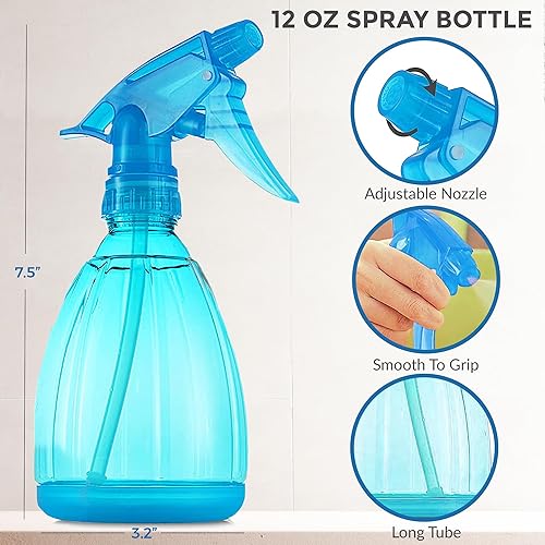 Miniatura 2 de DilaBee Botellas pulverizadoras (12 onzas) Botella de spray de agua para cabello, plantas, soluciones de limpieza, cocina, barbacoa, botella de