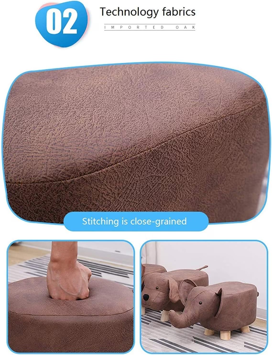 Dierlijke voetenbankjes, Ottomanen Gewatteerd kussen Voetenbank Poef Kruk Rust Zitting Sofa Stoel Kinderen Leren Kruk Schoenen Bankkruk Kinderen Cartoon Kruk Massief houten kruk, F Dierlijke voetenbankjes, Ottomanen Gewatteerd kussen Voetenbank Poef Kruk Rust Zitting Sofa Stoel Kinderen Leren Kruk Schoenen Bankkruk Kinderen Cartoon Kruk Massief houten kruk, F