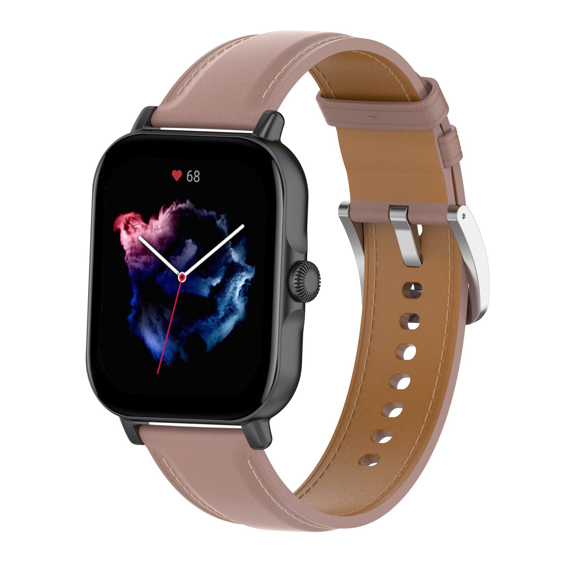 Leather Band Compatible with Amazfit GTS 4/GTS 4 Mini/GTS3/GTS 2/GTS 2 Mini/GTS 2e/Amazfit Bip U Pro/Amazfit Bip S Lite/Amazfit GTR 42mm Straps, Compatible with GTS Watch Band 20mm