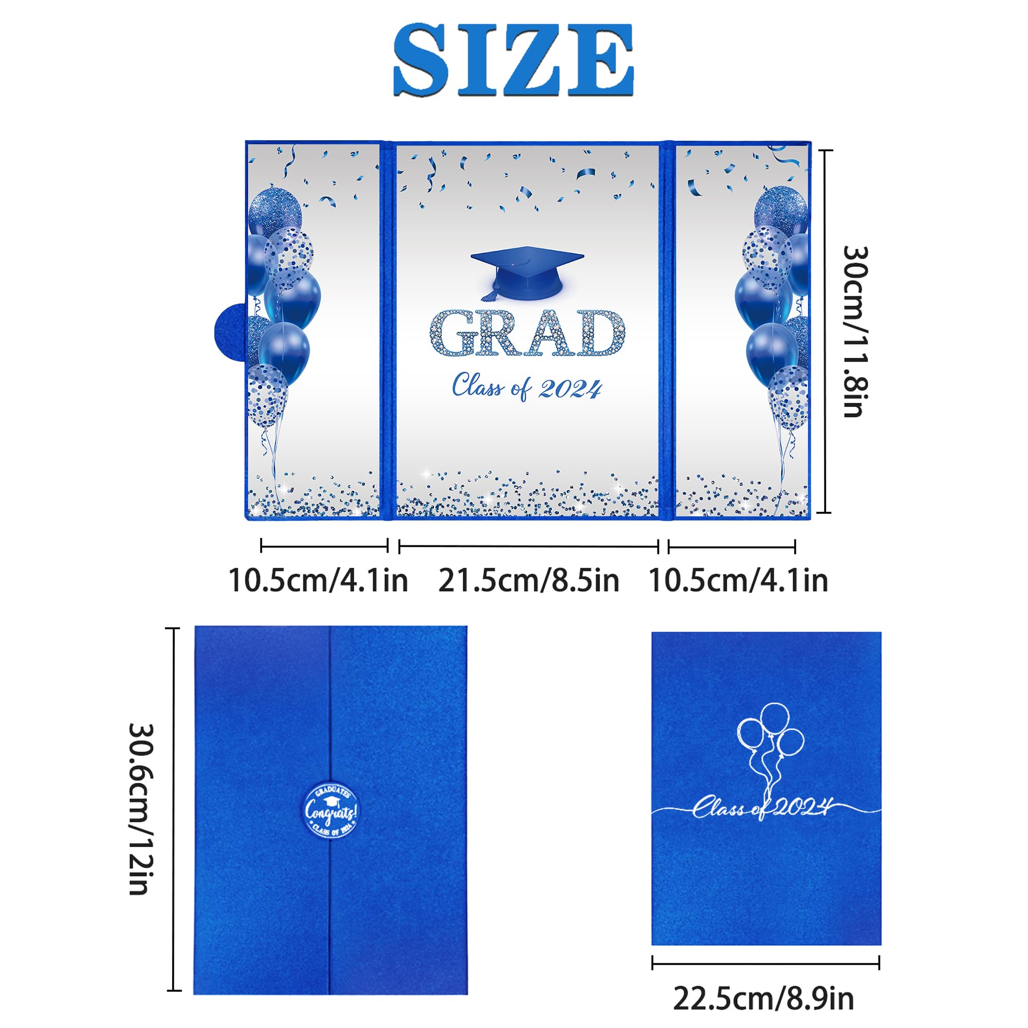 Snapklik.com : Blue Silver Graduation Party Decorations, Blue Class Of ...