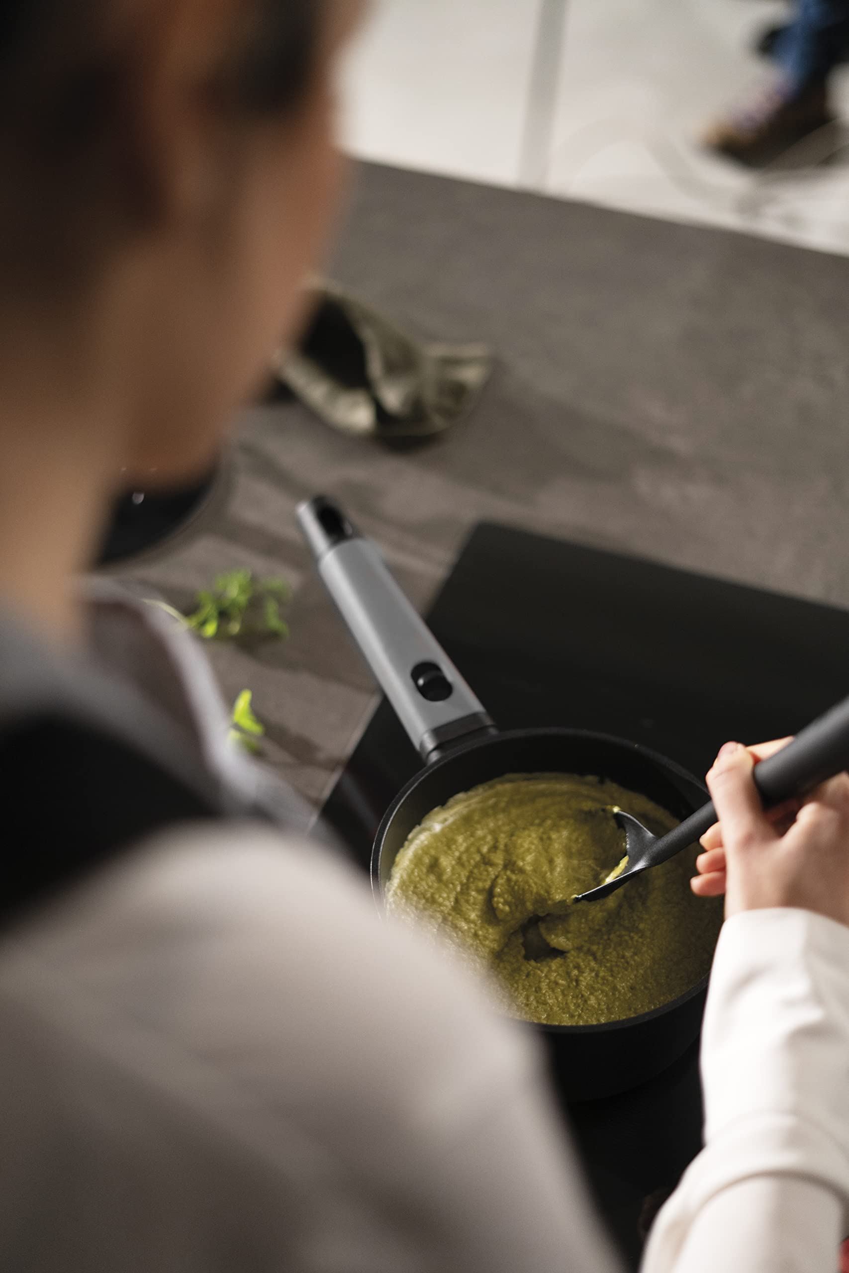 GUZZINI PENTOLA CASSERUOLA ø 18 CM 'COOK&SPACE' ANTRACITE, CUCINA