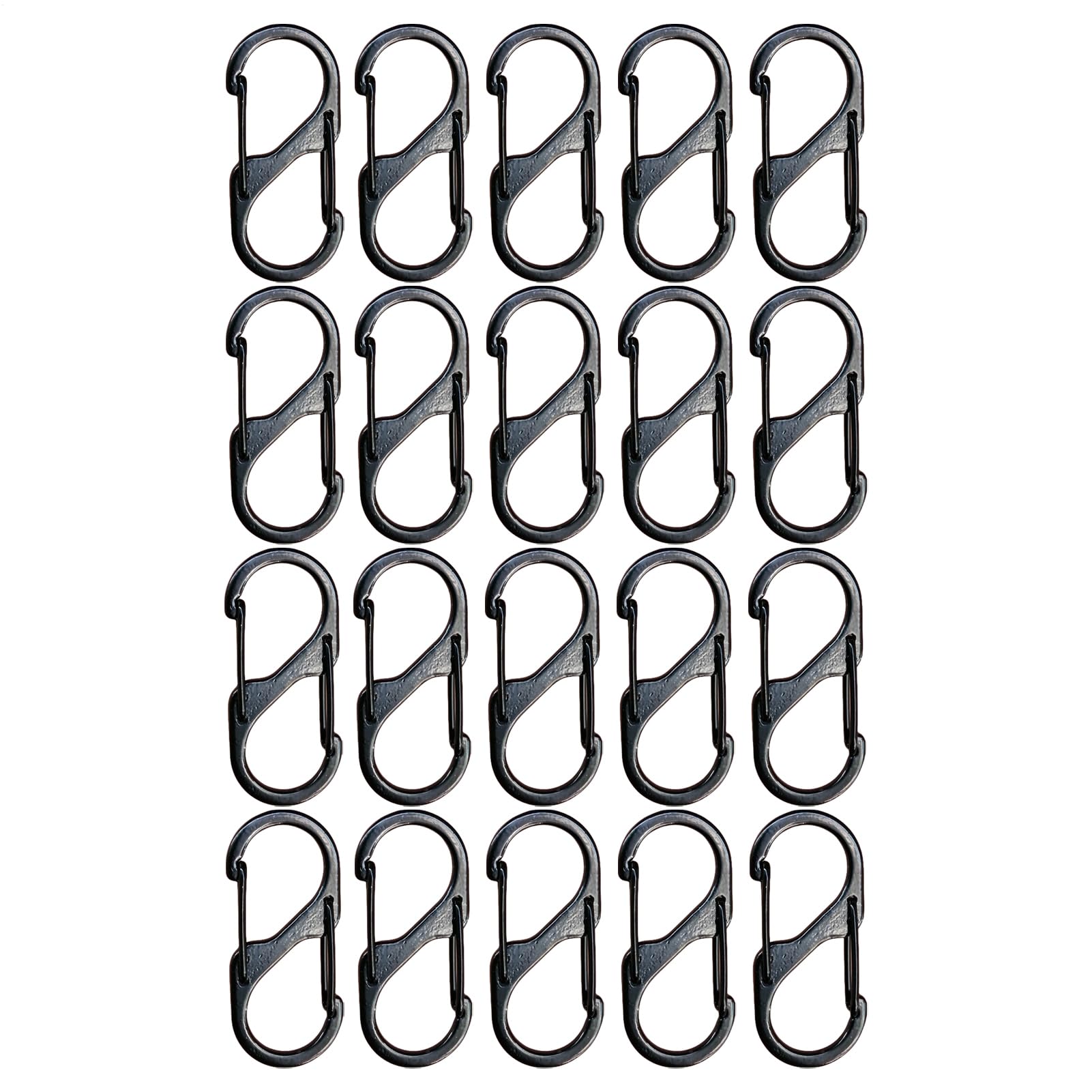Double Spring S Carabiner - Double Opening Hook, Spring Small Carabiner - for Family Men Women Camping Hiking Mountaineering Outdoor Sports Travel