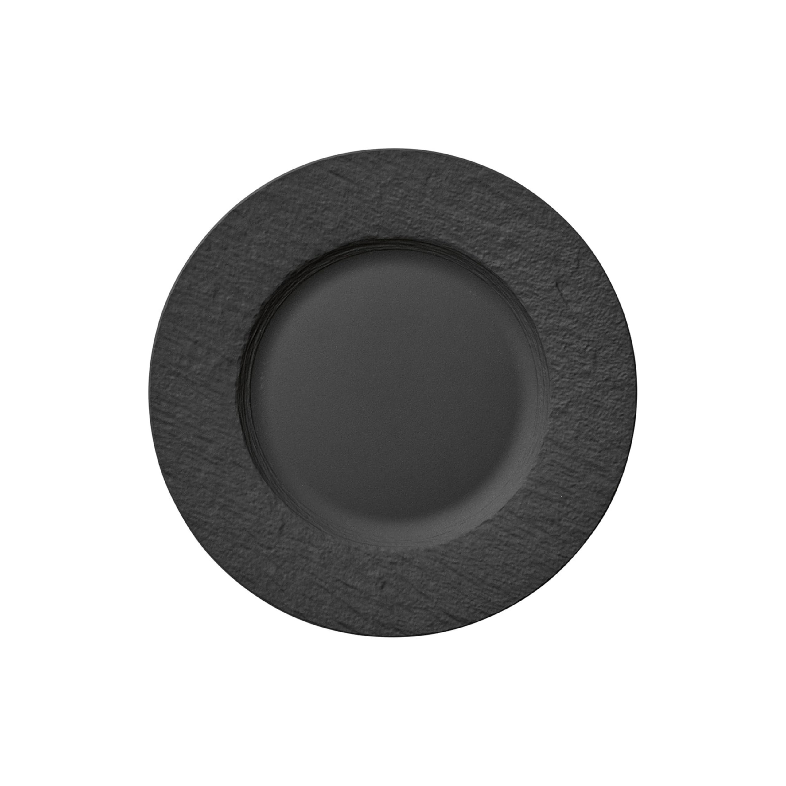 Manufacture Rock Dinner Plate 27 cm Black, Dishwasher Safe, Microwave Safe, Large Black Plate Ceramic, Premium Porcelain