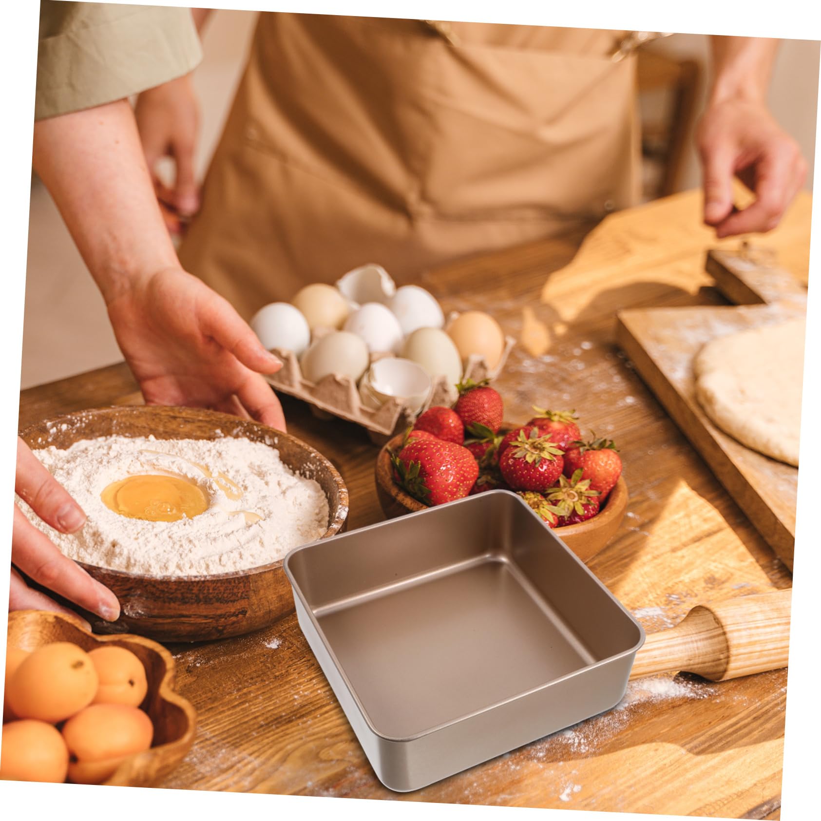 Teglia Da Forno Alta Antiaderente Per Torte e Biscotti Piastra Da Cottura Multifunzionale Per Cucina Per Cottura Refrigerazione e Microonde