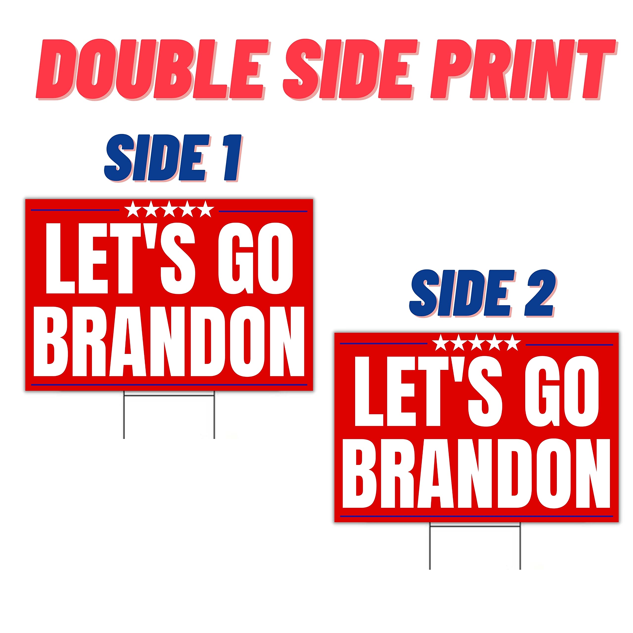 CakJuice Targa In Latta Con Scritta "Lets Go Brandon", Regalo Divertente Per Le Regole Del Boss Bar, In Metallo, Dimensioni: 30 X 40 Cm - Foto 2