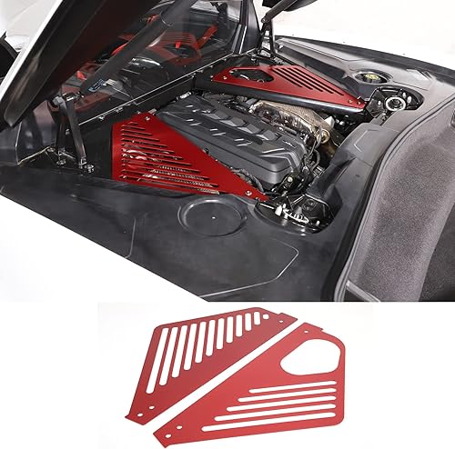 Cubierta de panel de bahía de motor compatible con Chevrolet Corvette C8 Stingray 2020-2024, compartimento de aluminio para motor izquierdo derecho disponible en Yaxa Peru