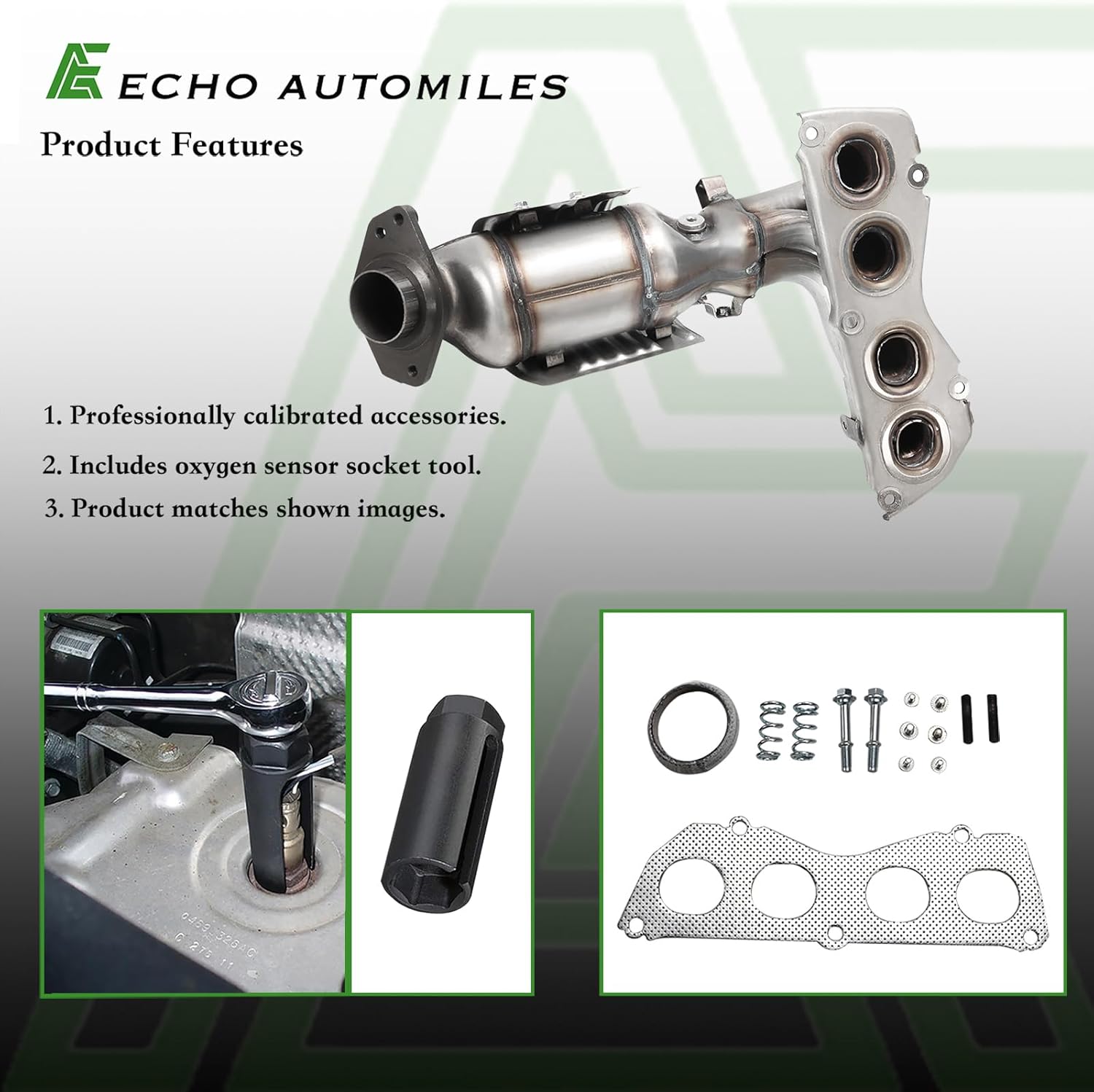 Catalytic Converter Exhaust Manifold Compatible with Toyota RAV4 2009-2018, Scion TC 2011-2016 2.5L L4 Catalytic Convertor W/Gasket EPA Compliant 16636 641409