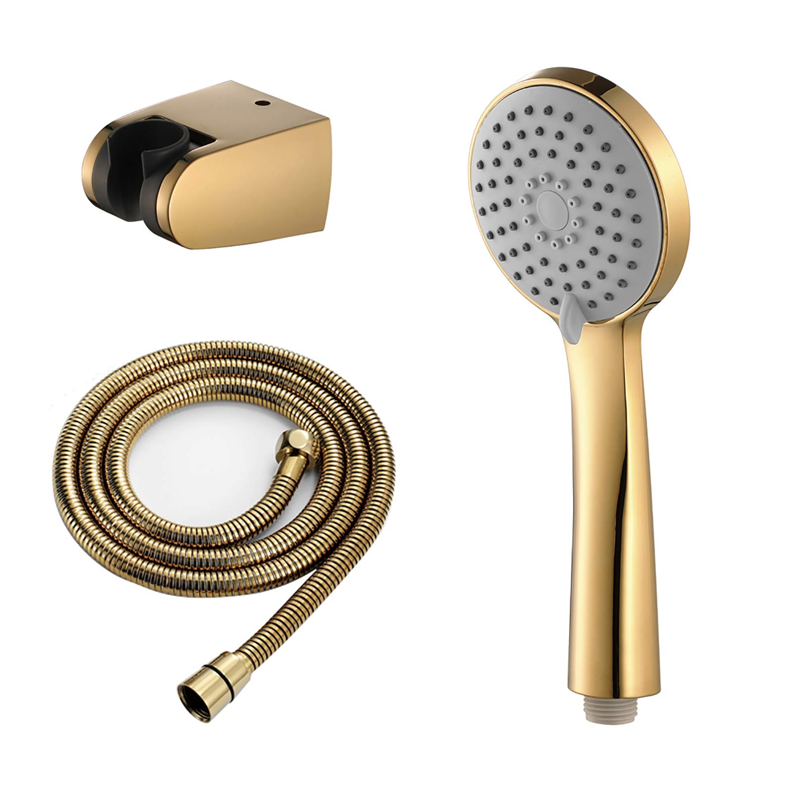 Titanio Oro Soffione Doccia ABS Universale Doccino per Doccia Alta Pressione Soffione per Doccia 3 Modi Doccetta per Doccia Risparmio Idrico Telefoni Doccia con Supporto e 1.5M Tubo, G1/2