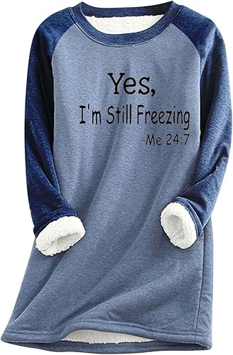 Kenvina Suéter de lana para mujer, túnica de manga larga, cuello redondo, suéter cálido grueso y acolchado, suéteres casuales