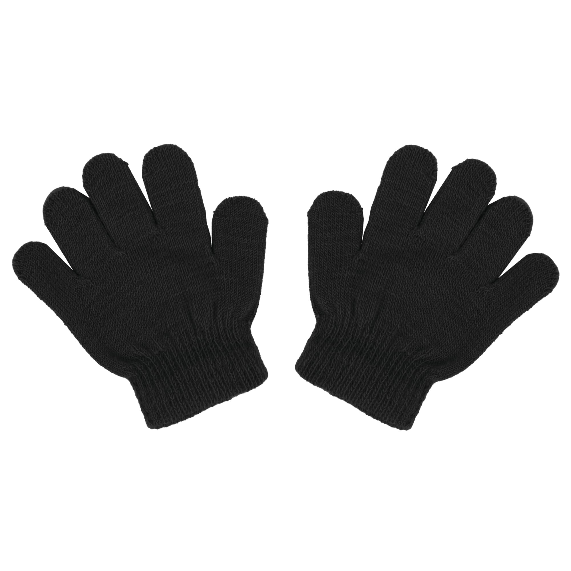 Motique Accessories Magic Knit Fingered Toddler Winter Gloves - Black