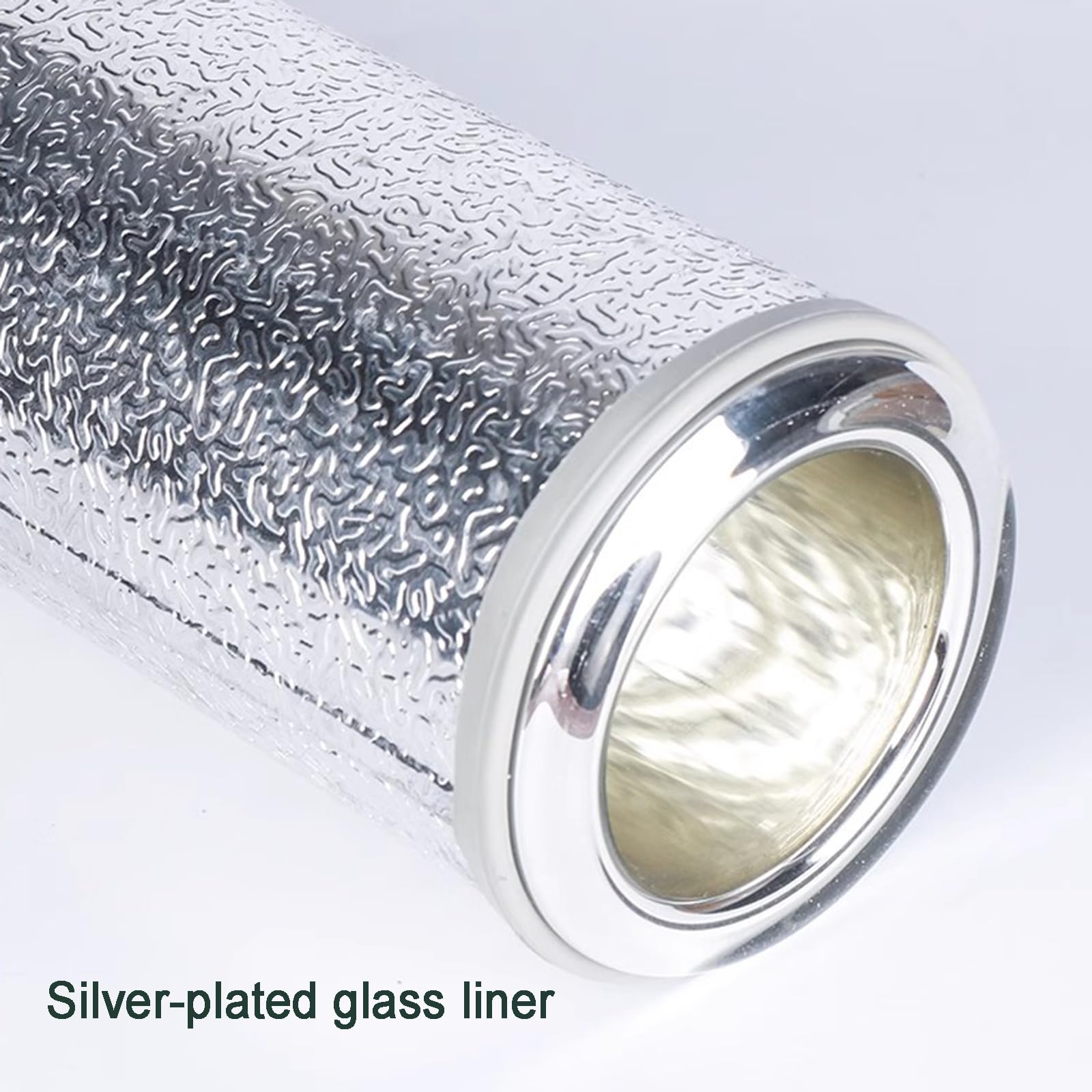 Labor-Dewargefäß, Zylindrisches Dewargefäß Aus Borosilikatglas Mit Vakuumversilbertem Einsatz Und Aluminiumboden, Zur Lagerung Von Trockeneis Und Flüssigstickstoff