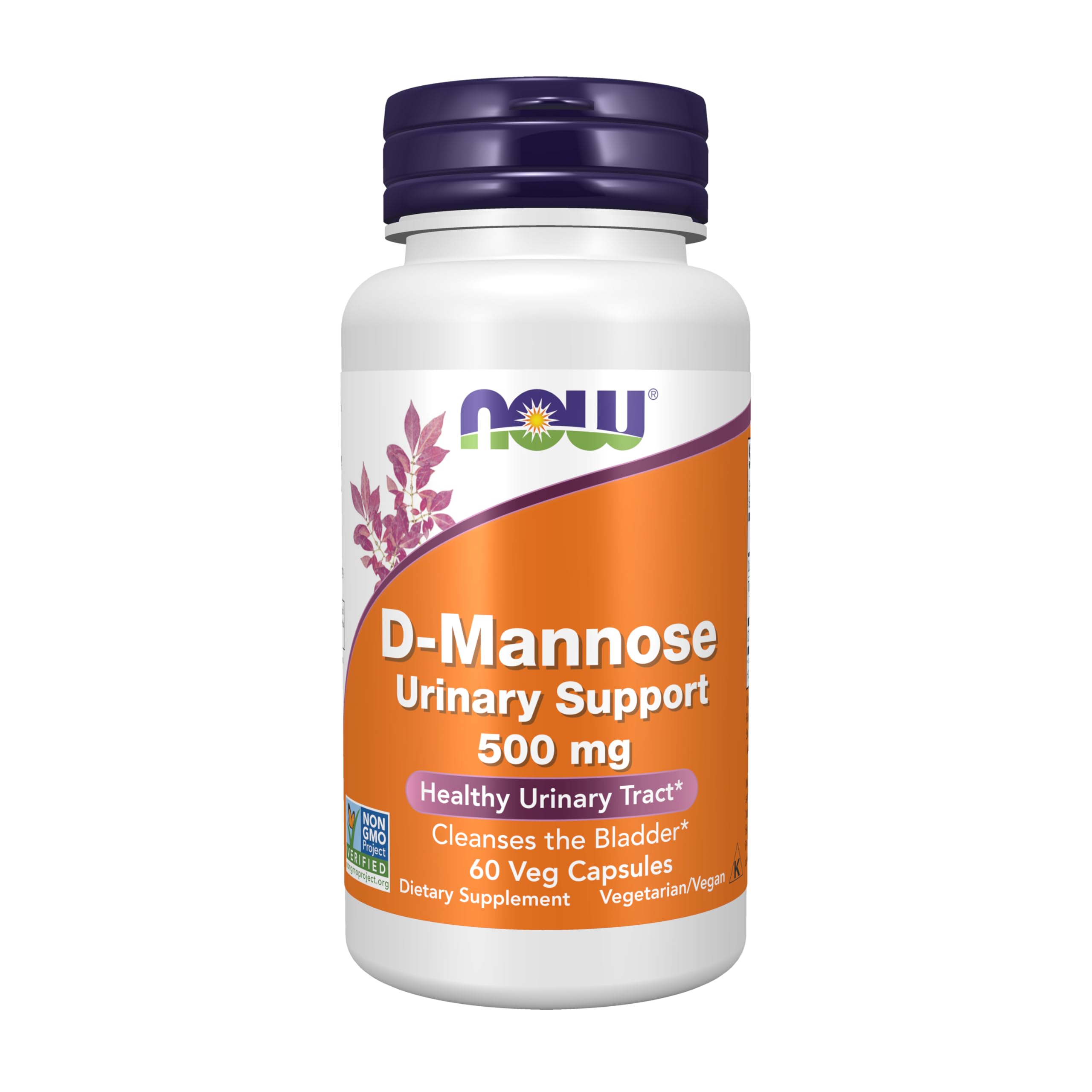 Now Supplements, D-Mannose 500 mg, Healthy Urinary Tract*, 60 Veg Caps