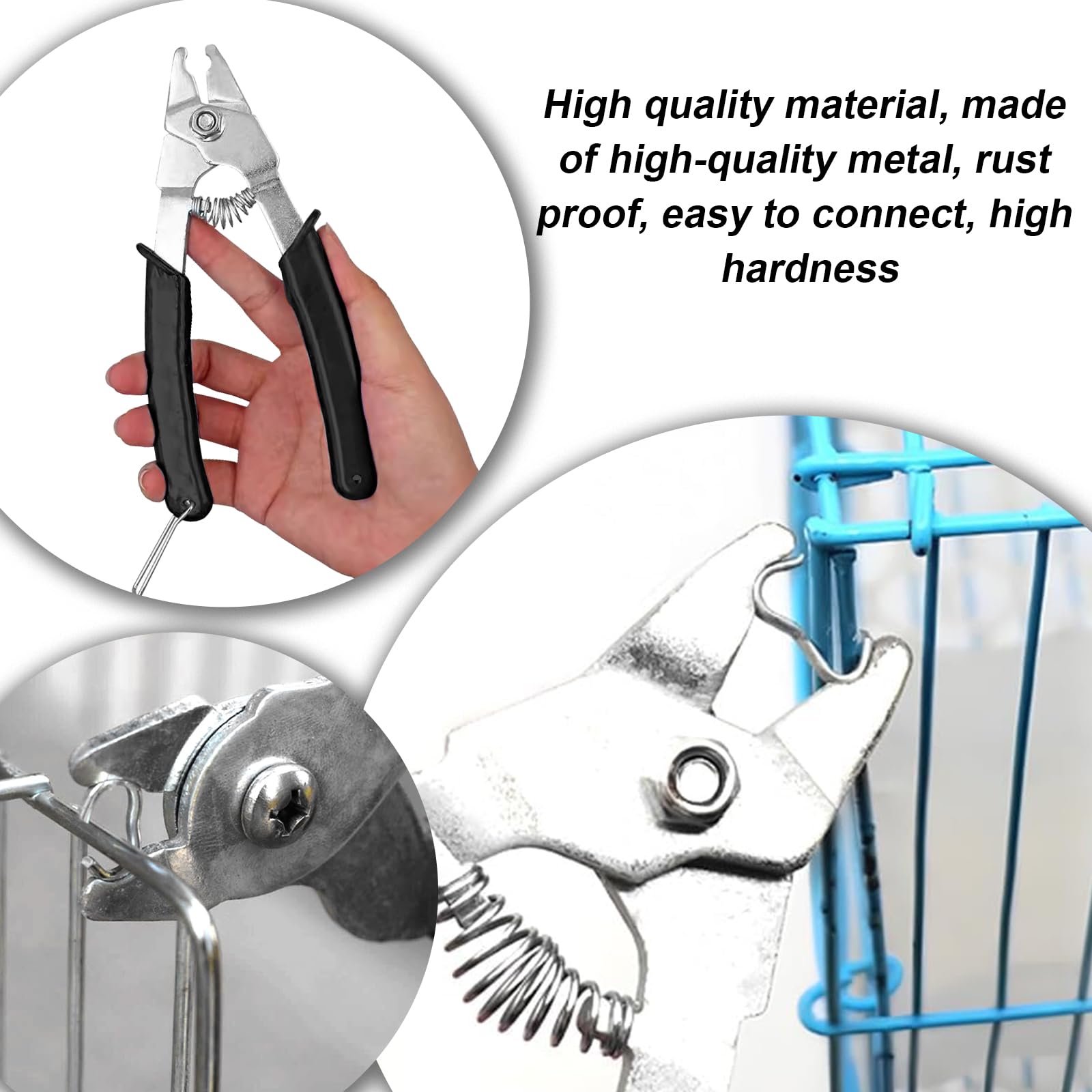 Pinza a clip per salsicce, con 1200 clip, pinza per il fissaggio del filo con 1200 clip per materassi auto, cuscini, divani, recinzioni, gabbie per animali domestici