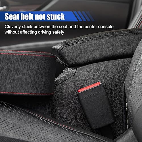 Miniatura 6 de Portavasos para automóvil, organizador de asiento delantero automático, portavasos multifuncionales con cubierta de piel sintética, caja de