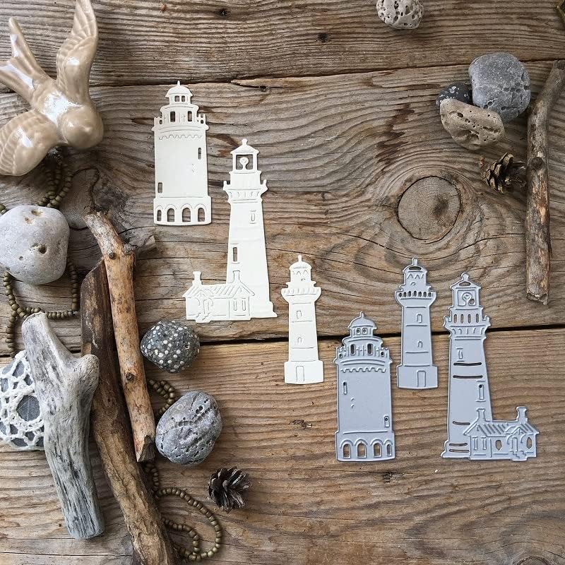 House Lighthouse - Plantillas de corte de metal para hacer tarjetas de bricolaje, álbum de recortes, manualidades, troquelado, corte de papel,