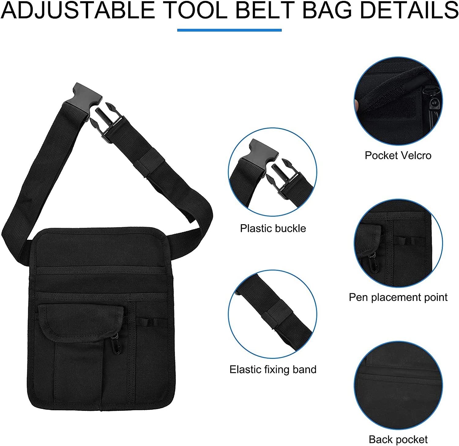 Grembiule da server da ristorante, cintura utility, marsupio, organizer per libri degli ospiti, tablet, portafoglio, cialde, titolari, penne, denaro