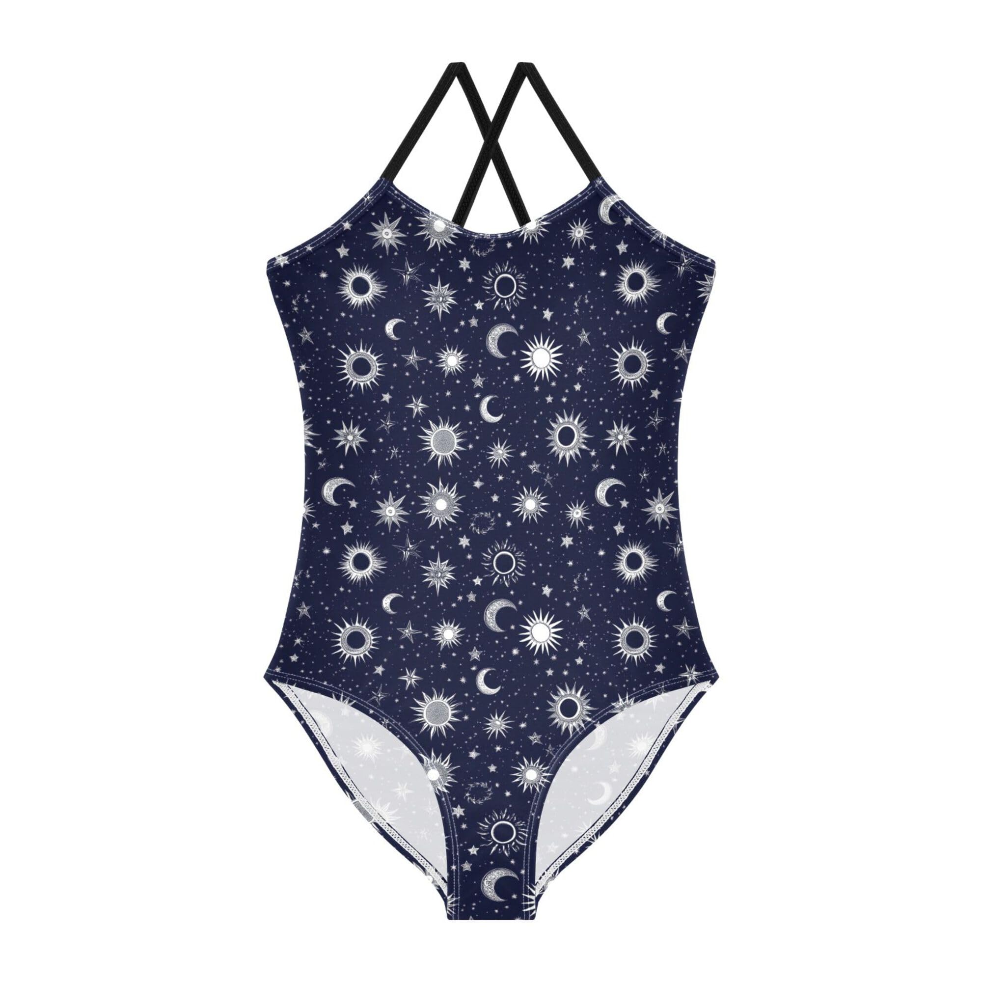 Girls Swimsuit Toddler Bathing Suit Girl Swim Suits for Girls Beach Swimwear 3T Starry Night Star Sun Moon